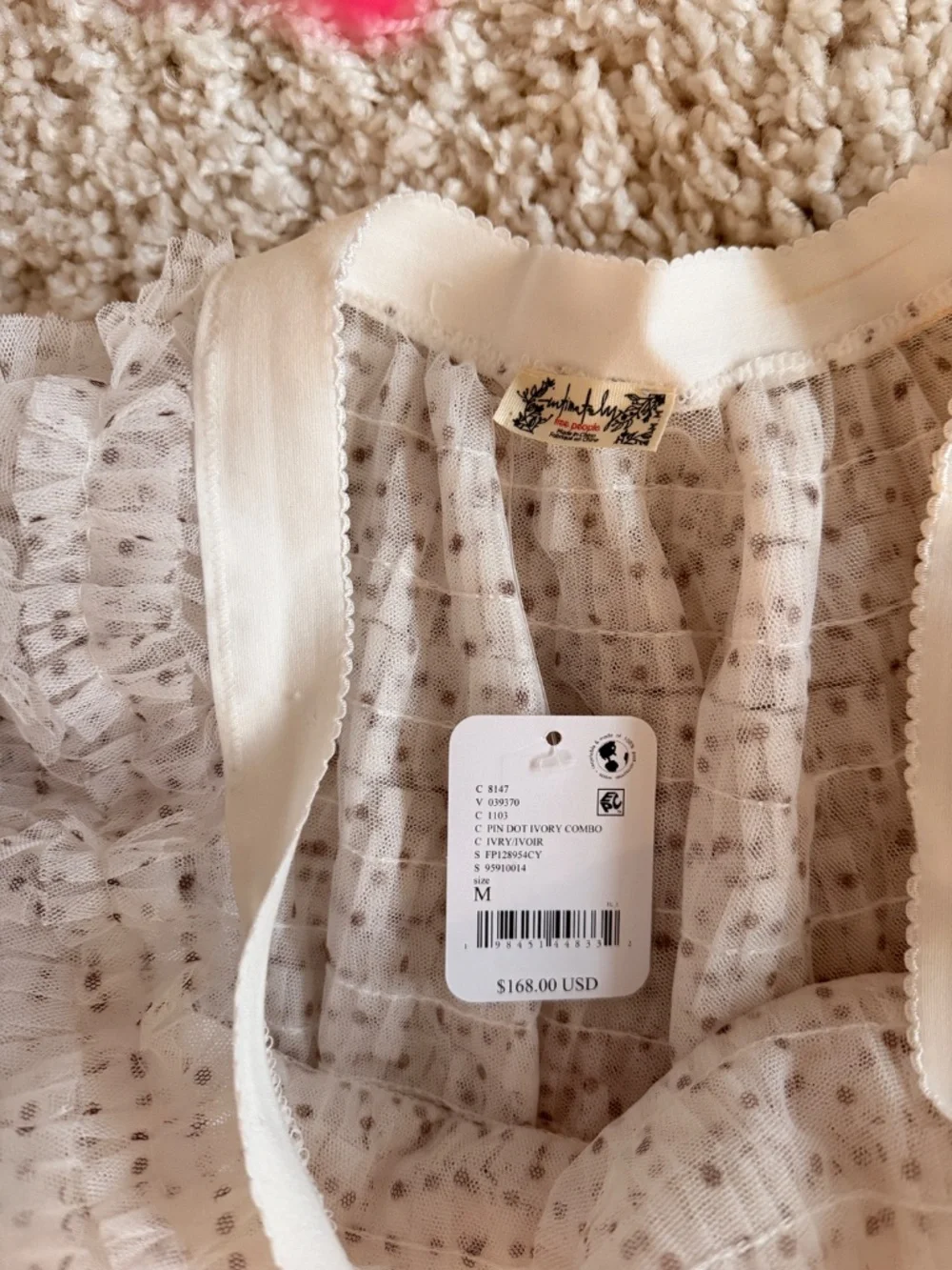 Free people return of the ruffle skirt med cream - Picture 4 of 4